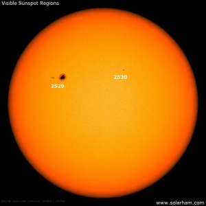 the sun's surface showing almost no spots. Image courtesy of NASA Solar Dynamic's Observatory